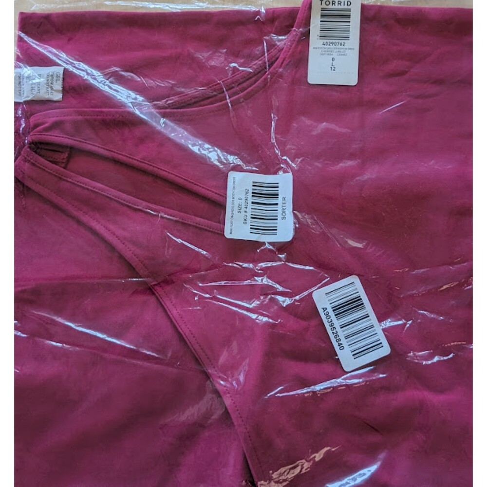 NWT Torrid 0 Cherries Jubilee Mini Foxy Bodycon One Shoulder Dress Size Large - Picture 8 of 8